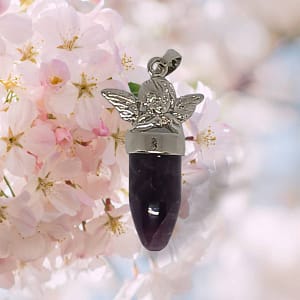 Amatista Redondo Colgado de Un Ángel